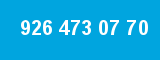 926 473 07 70 926 473 07 70